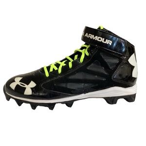 Under Armour Mens UA Crusher Mid Football Cleats 1249793-001 Black Size 11